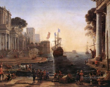 Claude Lorrain Painting - Ulysses Returns Chryseis to her Father landscape Claude Lorrain